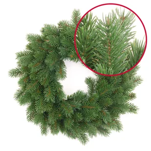 WIANEK SZTUCZNY STROIK Świąteczny Bożonarodzeniowy gęsty GAŁĄZKI PE 40 cm - Choinki - miniaturka - grafika 1