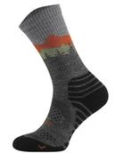 Skarpetki męskie - Zaawansowane skarpety trekkingowe Falcon Trail 55% MERINO, całoroczne, chroniące przed otarciami - Szary 47-50 - miniaturka - grafika 1