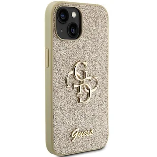 Oryginalne Etui GUESS Hardcase GUHCP15MHG4SGD do iPhone 15 PLUS (Fixed Glitter Big 4G / złoty) - Etui i futerały do telefonów - miniaturka - grafika 5