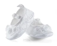 Buty dla dziewczynek - Lekkie buciki niemowlęce idealne do chrztu r.19-20 - miniaturka - grafika 1