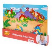 Układanki dla dzieci - Smily układanka drewniana Dinozaury - miniaturka - grafika 1
