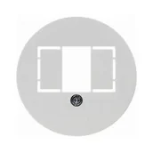 Gniazdka elektryczne - Element centralny do gniazda przyłączeniowego TAE i gniazda głośnikowego stereofonicznego, śnieżnobiały, 1930/Glas/Palazzo 1040 Berker - miniaturka - grafika 1