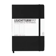 Szkolne artykuły papiernicze - Leuchtturm 1917 notatnik Medium (A5), twarda okładka, 249 stron, czarny pusty LBL13 - miniaturka - grafika 1