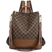 Torebki damskie - Plecak Torba Wygodny Lekki Modny Stylowy Damski Elegancki Dani Brązowy OS OS - miniaturka - grafika 1