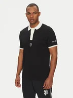 Koszulki męskie - Champion Polo 221044 Czarny Regular Fit - miniaturka - grafika 1