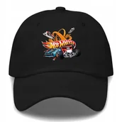 Czapki i chusty sportowe męskie - Czapka Dziecięca SPORT CARS HOTWHEELS Dla Fana Na Prezent Wzory Czarna - miniaturka - grafika 1