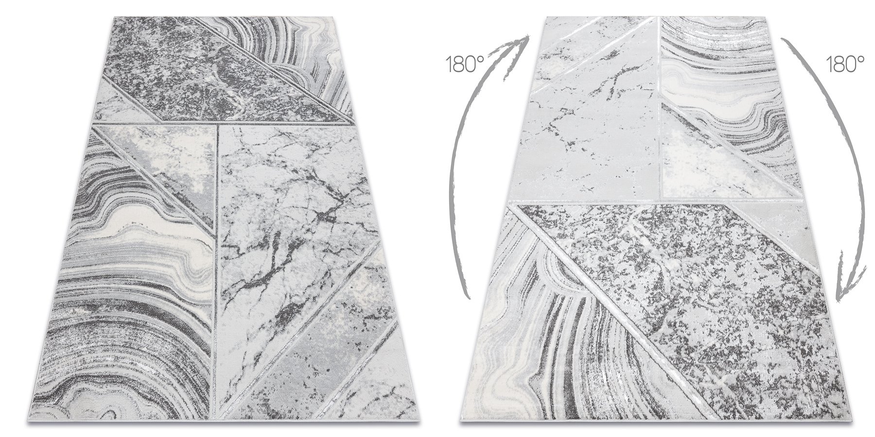 Dywan LIRA HE527 Natura, strukturalny, nowoczesny, glamour - szary 160x220 cm