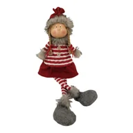 Ozdoby bożonarodzeniowe - Rebecca Mobili Świąteczny Bałwan, Skandynawski Gnome, Poliester, Szary Czerwony Biały, Pomysł na Prezent Bożonarodzeniowy - miniaturka - grafika 1