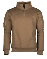Bluzy męskie - Mil-Tec Bluza Taktyczna z Kołnierzem Ciemny Coyote - 3XL - miniaturka - grafika 1