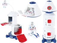 Zabawki interaktywne dla dzieci - RAKIETA KOSMICZNA Baza Statek Spodek Ślizgacz Dźwięk Światło 2x ASTRONAUTA - miniaturka - grafika 1