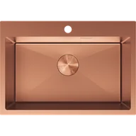Zlewozmywaki - Mexen Solix zlewozmywak stalowy 1-komorowy 650 x 450 mm, miedź - 6403651000-65 - miniaturka - grafika 1