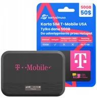 Startery i doładowania - Karta Sim Usa T-Mobile 50GB mobilny hotspot Usa - miniaturka - grafika 1
