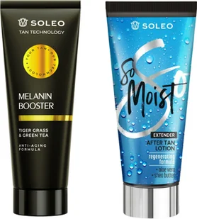 Soleo Tan Technology Melanin Booster + So Moist Po Opalaniu Gratis - Balsamy i kremy do opalania - miniaturka - grafika 1