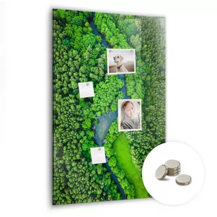 Dekoracyjna Tablica Magnetyczna - Wzór Rzeka w lesie - 60x90 + magnesy - Tablice i flipcharty - miniaturka - grafika 1