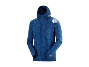 COMPRESSPORT Termiczna bluza biegowa 3D Thermo Hoodie Mont Blanc 2020 niebieska - Bluzy sportowe męskie - miniaturka - grafika 3
