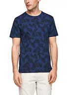 Koszulki męskie - s.Oliver Męski T-shirt, Blue Aop, XL - miniaturka - grafika 1