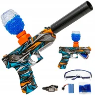 Zabawki militarne - Pistolet Automatczny Na Kulki Żelowe Z Tłumikiem Kosmiczny Bezpieczny - miniaturka - grafika 1