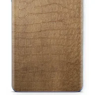 Folie ochronne do telefonów - Folia naklejka skórka strukturalna na TYŁ do Apple iPhone 4 - Skóra Krokodyla Brązowa - apgo SKINS - miniaturka - grafika 1