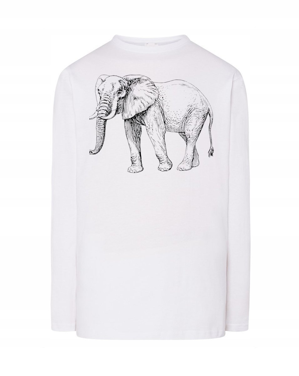 Longsleeve męski nadruk Zwierzę SŁOŃ r.M