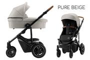 Wózki dziecięce - BRITAX ROMER SMILE III 3w1 Pure Beige/ Black - miniaturka - grafika 1