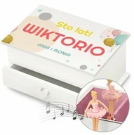 Pozytywki dla dzieci - Szkatułka na biżuterię z pozytywką i szufladką z nadrukiem dla dziewczynki na urodziny - miniaturka - grafika 1