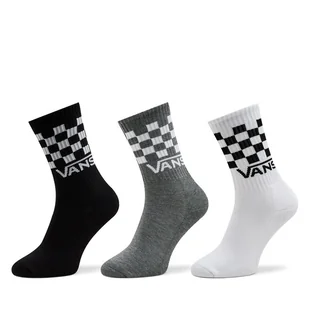 Zestaw 3 par wysokich skarpet męskich Vans Classic Check Crew VN000F0WY281 Czarny - Skarpetki męskie - miniaturka - grafika 1