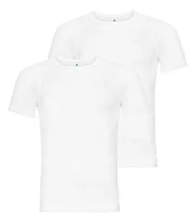 Koszulki męskie - Odlo Koszulka męska S/S Crew Neck Active Cubic Light 2 sztuki biały White - Snow White XL 192282-10440-XL - grafika 1