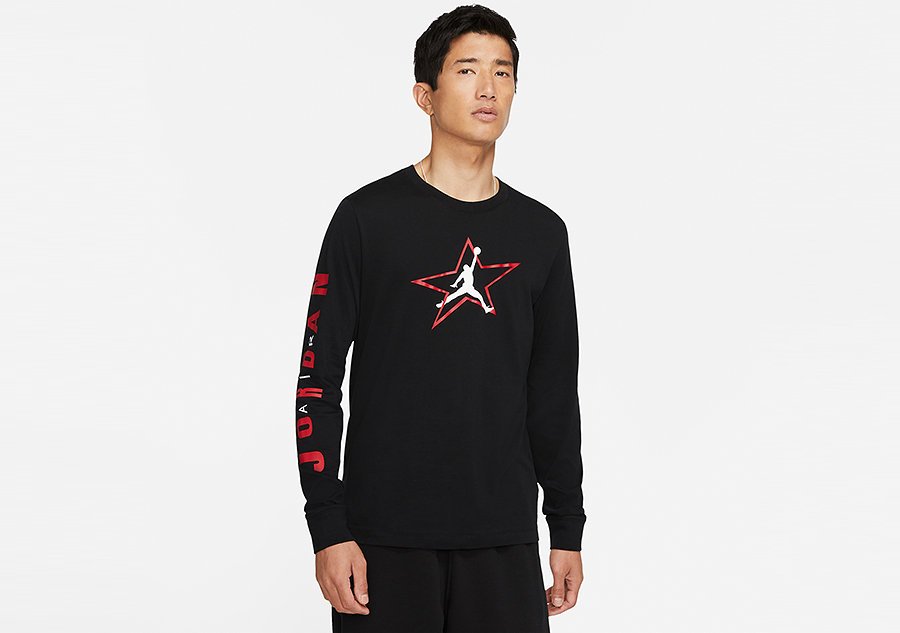 Nike Air Jordan Aj6 Graphic Long-Sleeve Crew Black