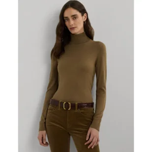 LAUREN RALPH LAUREN Golf Slim Fit z dodatkiem jedwabiu - Swetry damskie - miniaturka - grafika 1