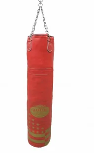 MASTERS FIGHT EQUIPMENT, Worek bokserski skórzany, 150/35 cm pełny WWS-STAR, czerwony - Worki treningowe - miniaturka - grafika 1