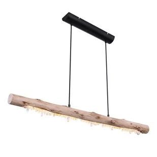 Globo Lighting Lampa wisząca LED Felicitas z drewna, 100 cm - Lampy sufitowe - miniaturka - grafika 1