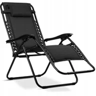 Leżaki ogrodowe - Leżak ogrodowy składany z poduszką Sofotel ChillWell Soft czarny - miniaturka - grafika 1