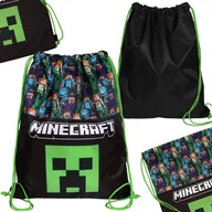 Worki na buty - Minecraft Worek na buty NA WF, worek szkolny na ramię dla chłopca 32x40 cm - miniaturka - grafika 1