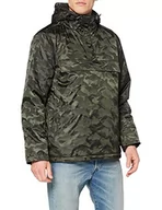 Kurtki męskie - Urban Classics Męska kurtka Camo Pull Over, zielony (Darkolive 551), S - miniaturka - grafika 1