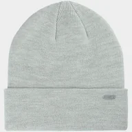 Czapki damskie - Czapka 4F Szara Zimowa Uniseks Beanie 4FWMM00ACAPU621 Szary One size - miniaturka - grafika 1