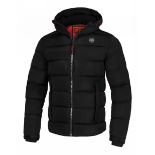 Kurtka zimowa z kapturem Pit Bull Airway V '24 - Czarna M - Odzież taktyczna i umundurowanie - miniaturka - grafika 1