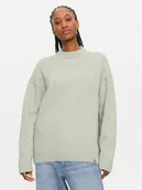 Swetry damskie - Calvin Klein Sweter J20J224636 Zielony Regular Fit - miniaturka - grafika 1