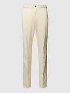 Spodnie męskie - Chinosy o kroju slim fit z lamowanymi kieszeniami model 'CHELSEA' - miniaturka - grafika 1