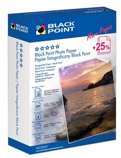 Black Point Papier fotograficzny A6 | Błyszczący| g.230 | 125 (PFA6G230B) - Papier do drukarek - miniaturka - grafika 1