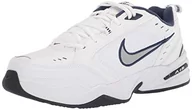 Sneakersy męskie - Nike Męskie sneakersy Air Monarch Iv, White Metallic Silver Midnight Navy - 42 EU - miniaturka - grafika 1