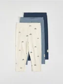 Spodenki dla niemowląt - Reserved - Bawełniane spodnie 3 pack - niebieski - miniaturka - grafika 1