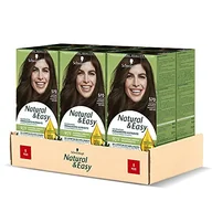 Farby do włosów i szampony koloryzujące - Schwarzkopf, Natural &amp; Easy, trwała odżywcza farba do włosów, z oliwą z oliwek i ekstraktem z lawendy, pokrycie białych włosów, kolor 570 naturalny brąz, 6 szt - miniaturka - grafika 1