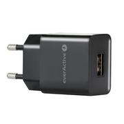 Ładowarki do telefonów - everActive ŁADOWARKA USB 1 PORTOWA, 1A, TECHNOLOGIA IQ SMART CHARGING - ŁADUJE URZĄDZENIA MAKSYMALNYM DLA NICH PRĄDEM SC100B SC100B - miniaturka - grafika 1