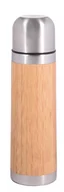 Termosy - Termos BAMBOO SPACE, brązowy, srebrny - miniaturka - grafika 1