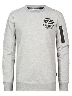 Petrol Industries Boys Sweater Round Neck Bluza dziecięca, Light Grey Melee, 10 lat - Bluzy dla dziewczynek - miniaturka - grafika 1