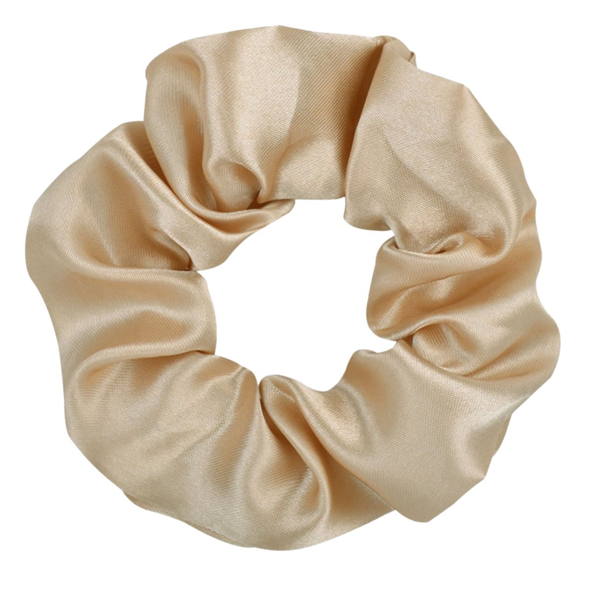 Gumka do Włosów Kremowa Satynowa Bez Łączeń Wygodna i Bezpieczna dla Włosów