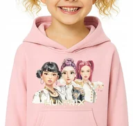 Moda i Uroda OUTLET - HUNTRIX K-POP DEMON HUNTERS BLUZA Z KAPTUREM CIEPŁA 116 JASNO RÓŻOWA - miniaturka - grafika 1