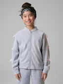 Bluzy dla dziewczynek - 4F Bluza dresowa loose bez kaptura dziewczęca - szara 146/152 (10-12 lat) - miniaturka - grafika 1