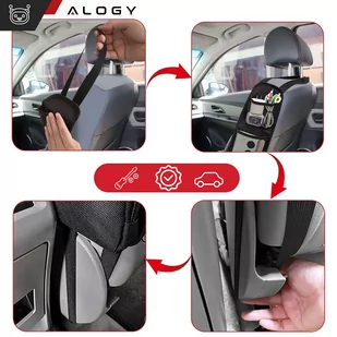 2x Organizer samochodowy boczny na bok fotel siedzenie do auta samochodu osłona Alogy Car czarny - Części i akcesoria do laptopów - miniaturka - grafika 7
