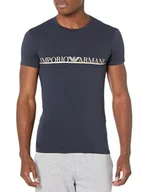 Koszulki męskie - Emporio Armani Męska koszulka męska Crew Neck The New Icon, morski, S - miniaturka - grafika 1